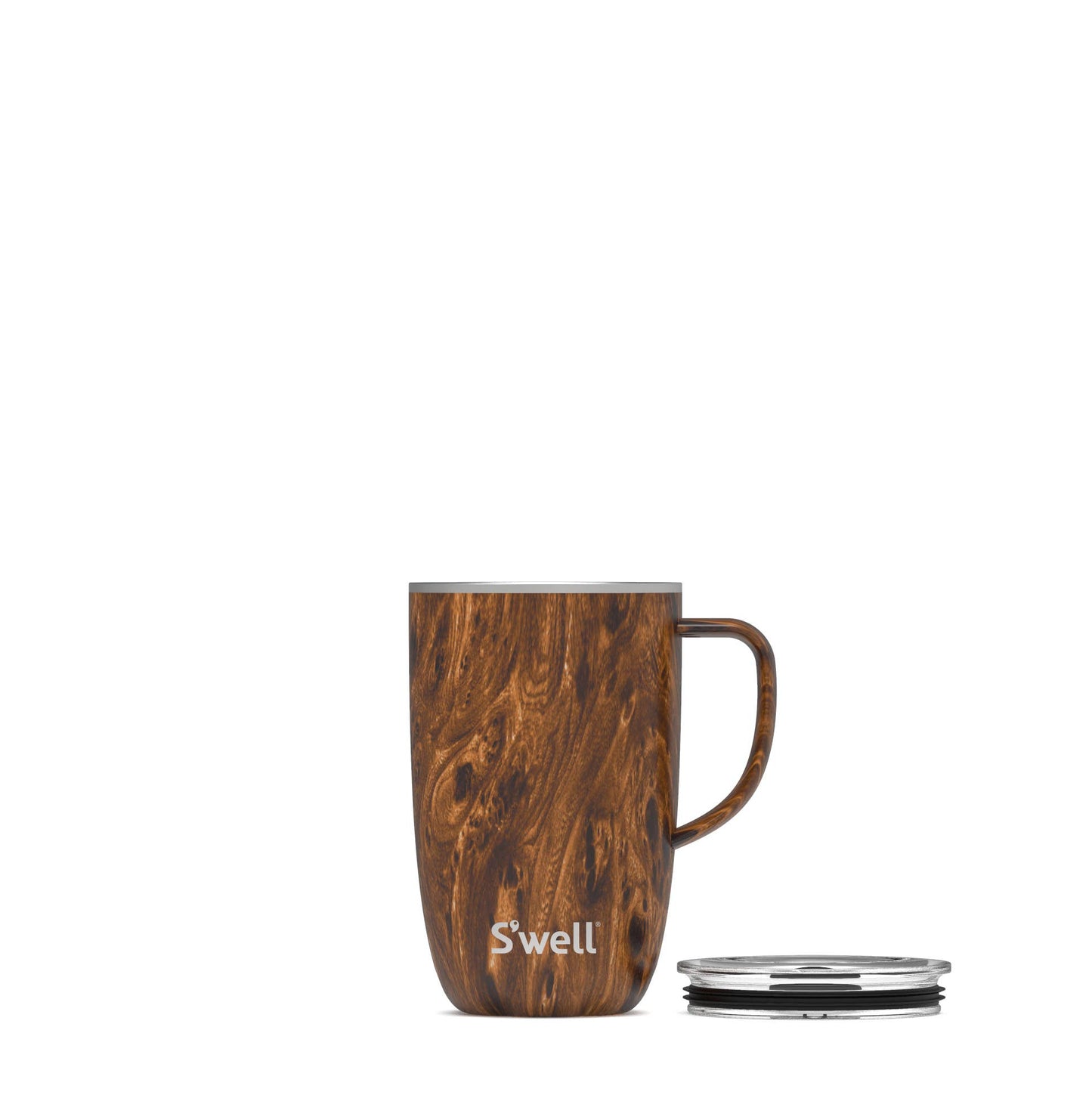 STAINLESS STEEL MUG WITH HANDLE - TEAKWOOD