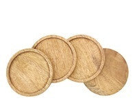 ACACIA WOOD COASTERS SET/4