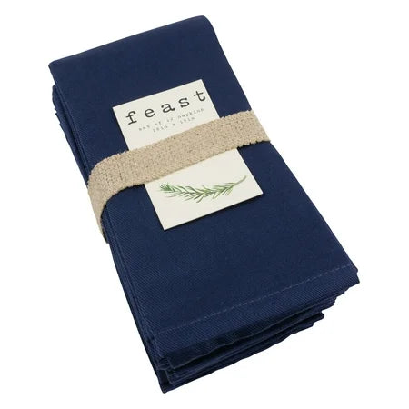 FEAST NAPKIN SET OF 12 BLUE