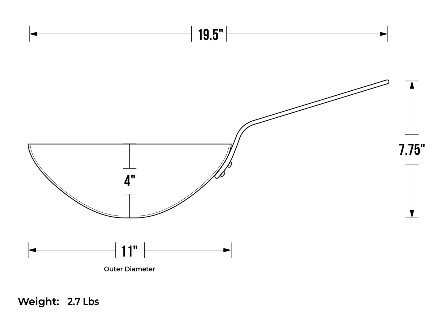 DE BUYER WOK MINERAL B ELEMENT 11''