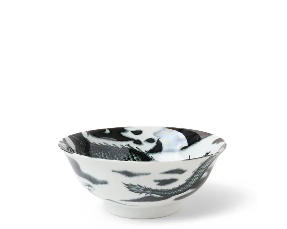 FLYING DRAGON BOWL BLACK 8.25"