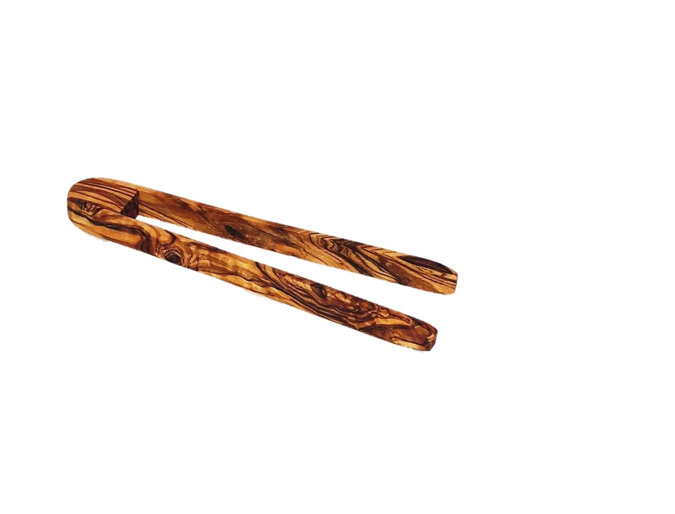 OLIVE WOOD TOASTER TONGS 6.25"