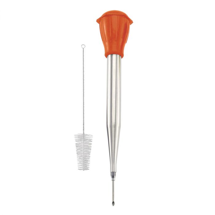 STAINLESS STEEL BASTER WITH INJECTOR NEEDLE & BRUSH