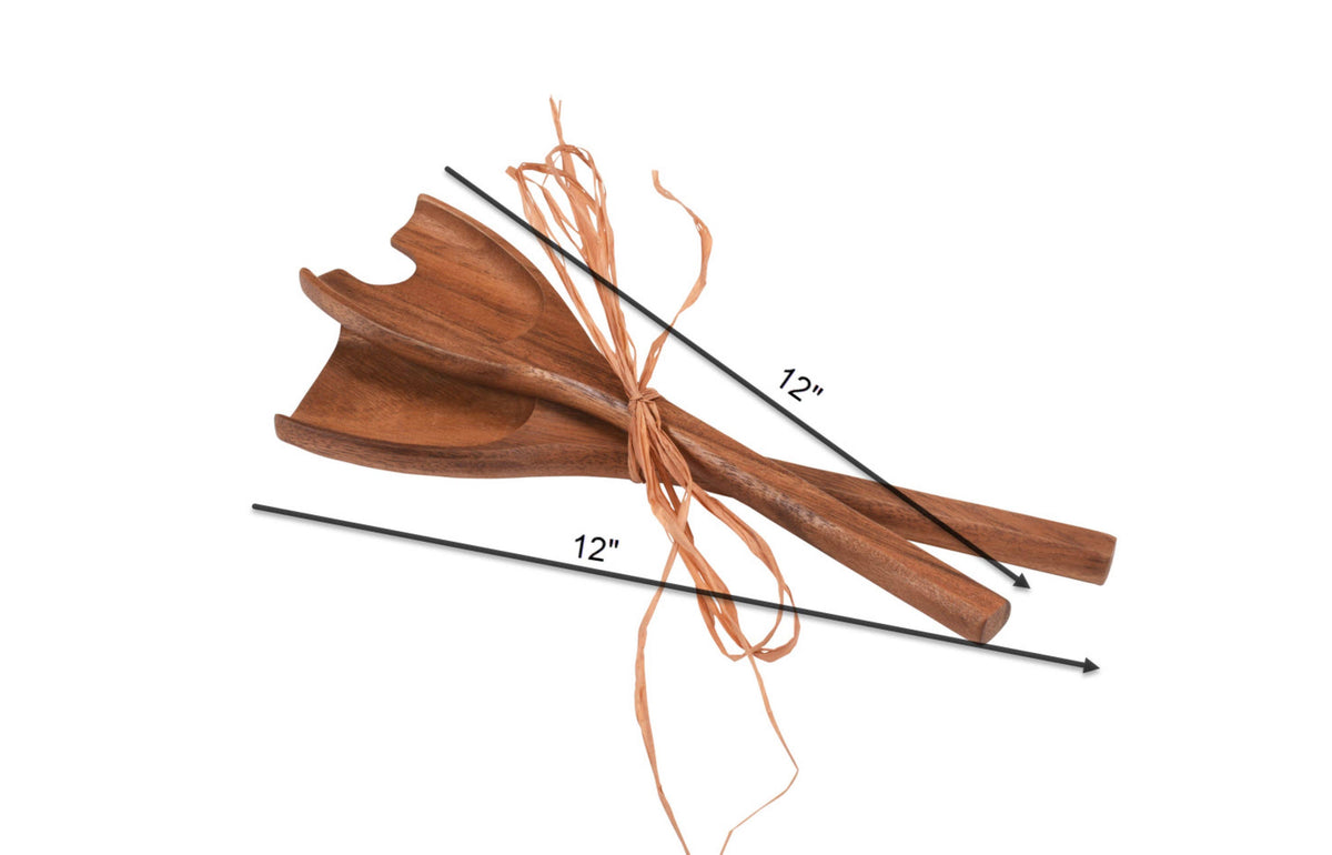 ACACIA WOOD SALAD SERVERS