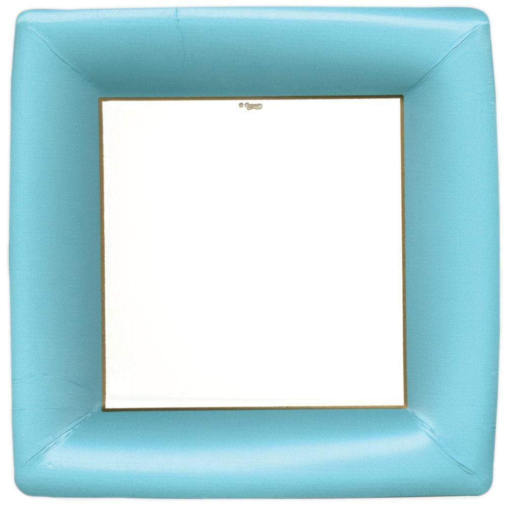 DINNER PAPER PLATE GROSGRAIN MEDIT BLU SQ