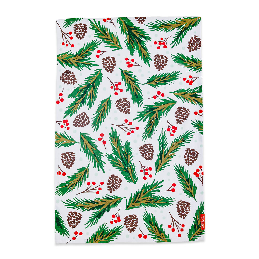 BOUGHS AND BERRIES TEA TOWEL