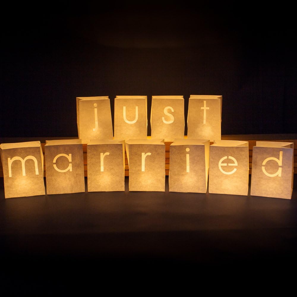 FINAL SALE - TINDRA JUST MARRIED CANDLE BAGS