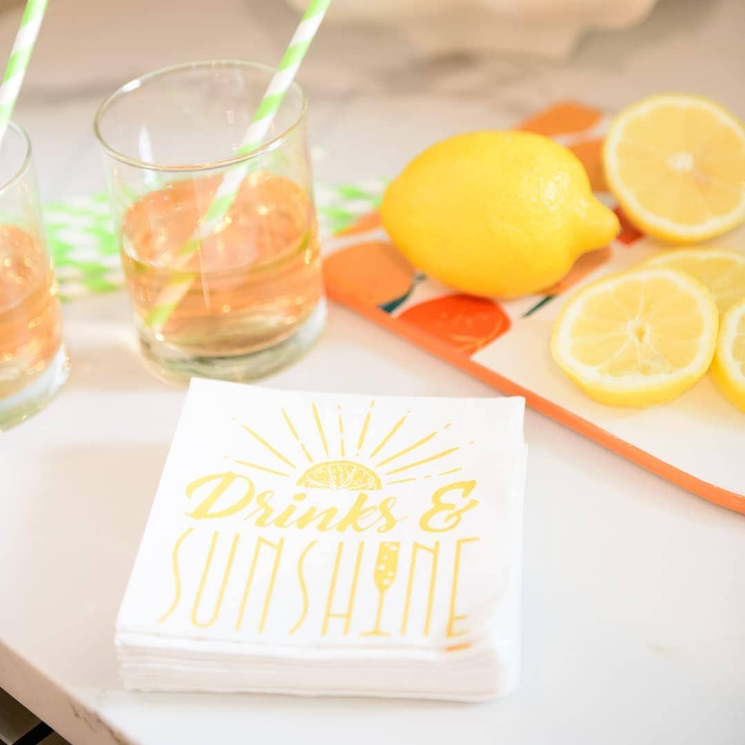 Cocktail Napkins: Drinks & Sunshine