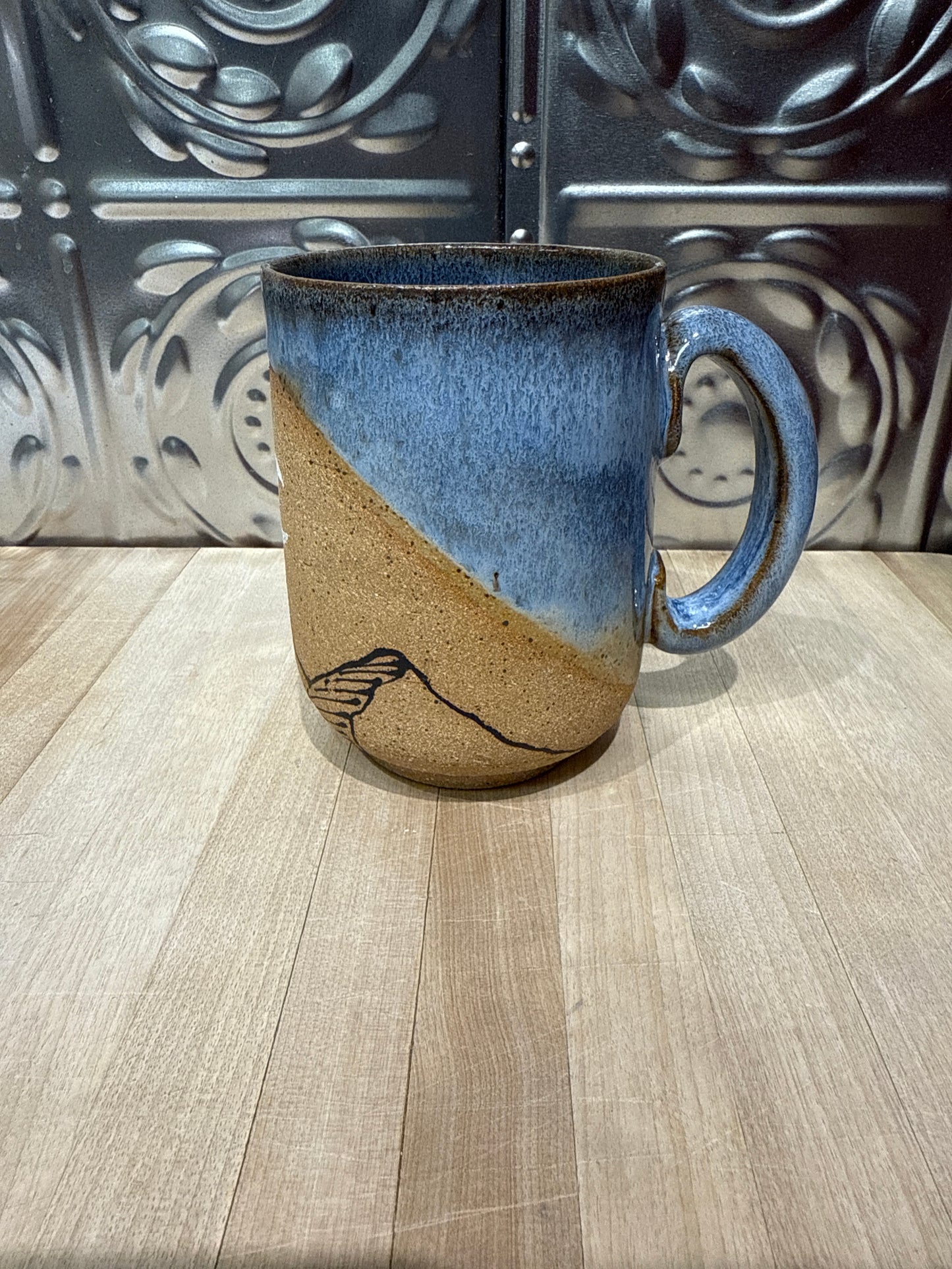 RISING FOREST MUG-OCEAN GLAZE/MOUNTAINS AND MOON