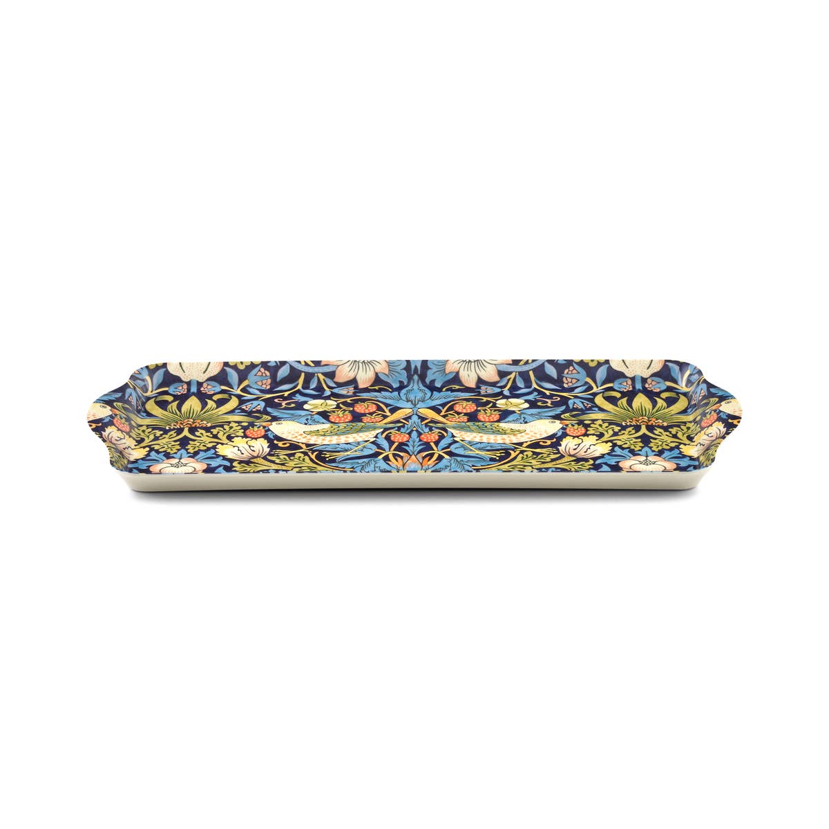 Strawberry Thief Blue by Morris & Co Melamine Sandwich Tray: Strawberry Thief Blue