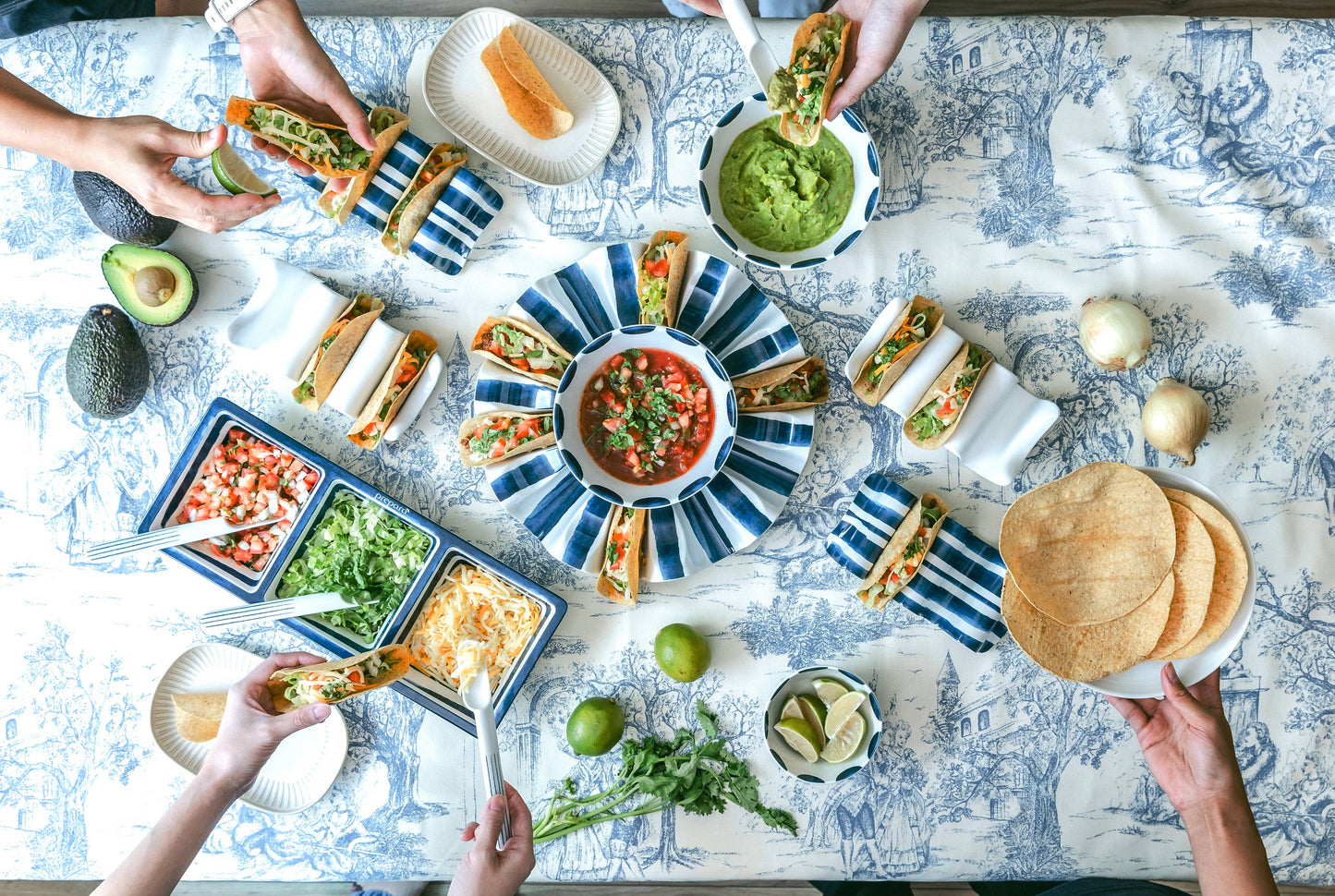 Taco Party Bowl - Coastal Stripe