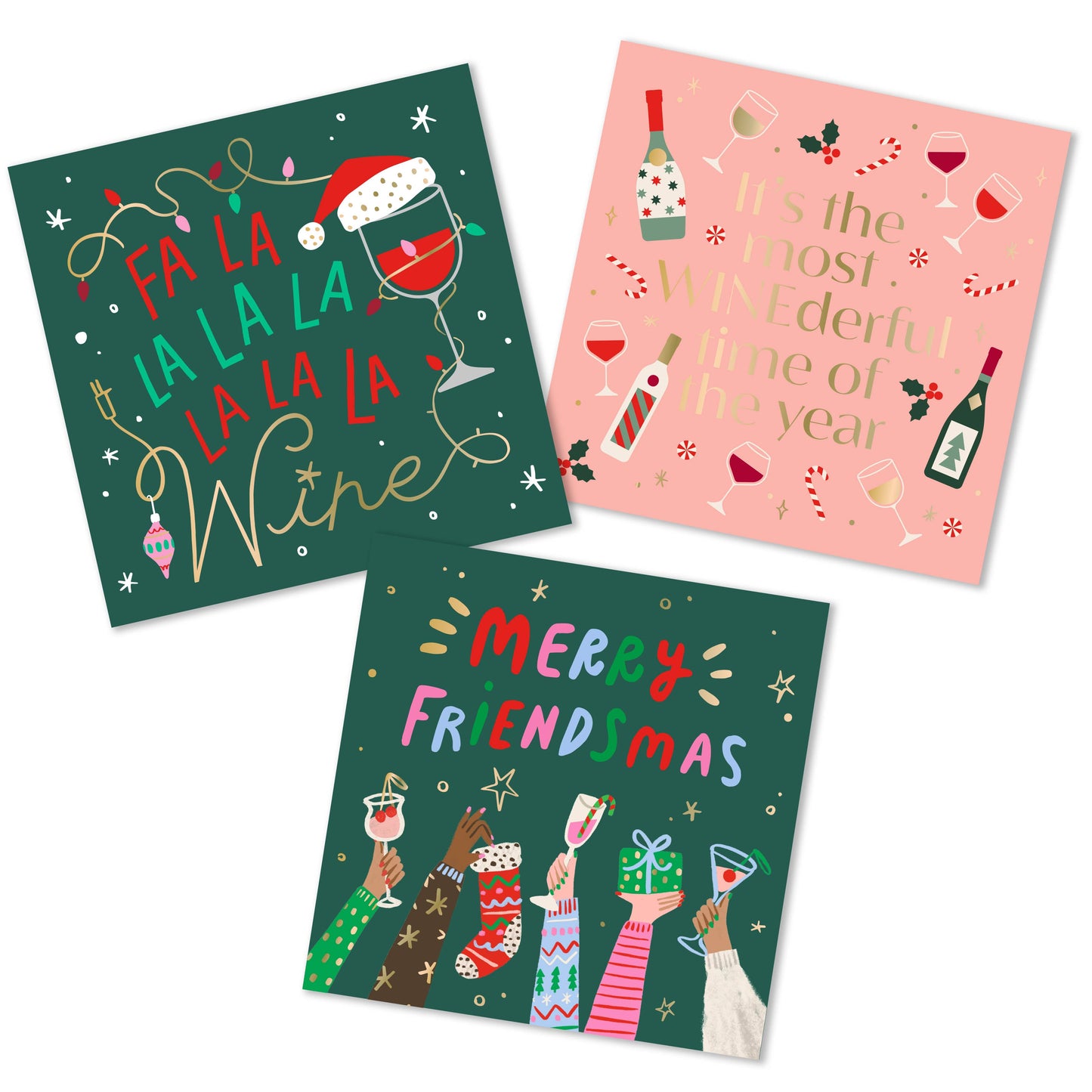 FUNNY COCKTAIL NAPKINS MERRY FRIENDSMAS
