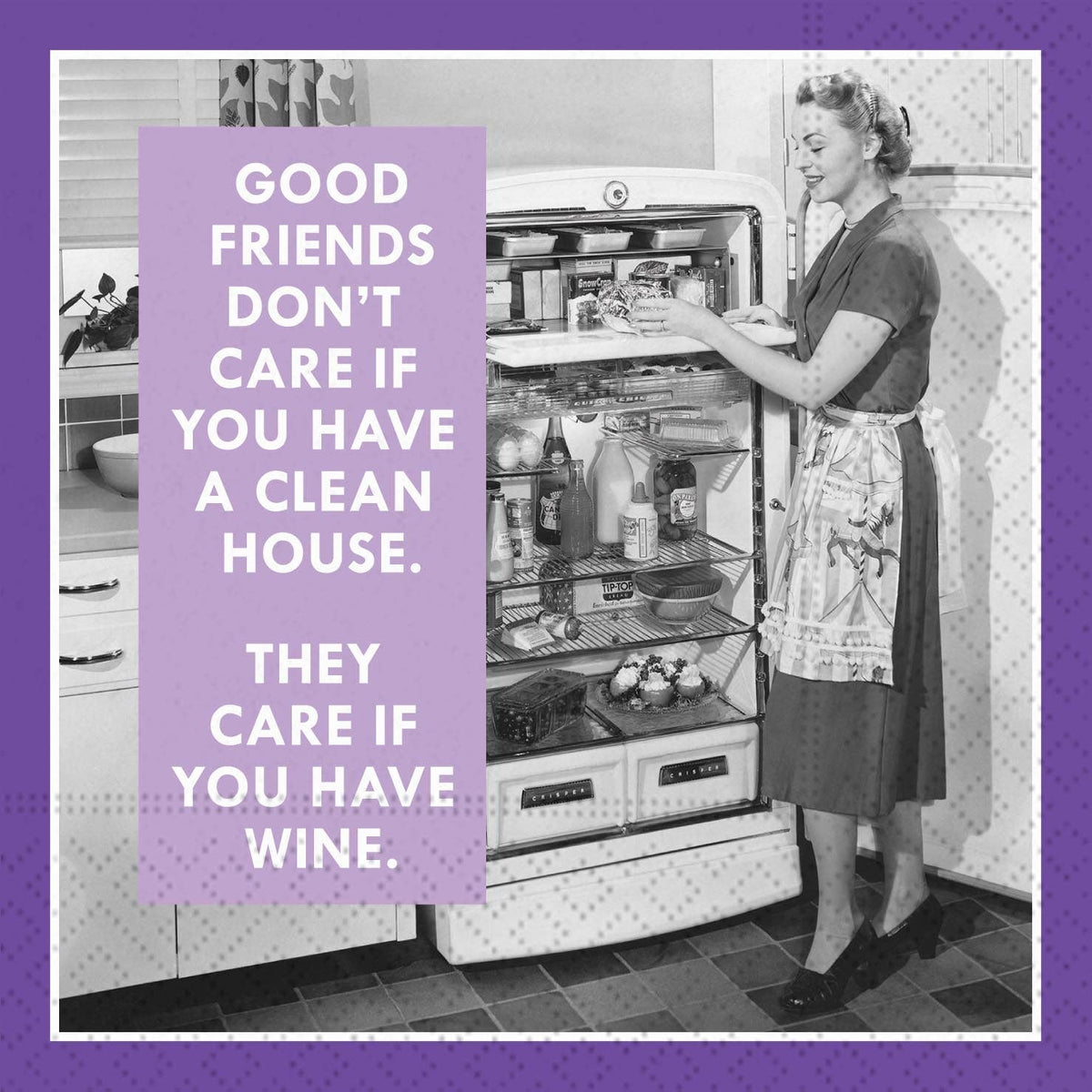 THEY CARE IF YOU HAVE WINE BEVERAGE NAPKIN