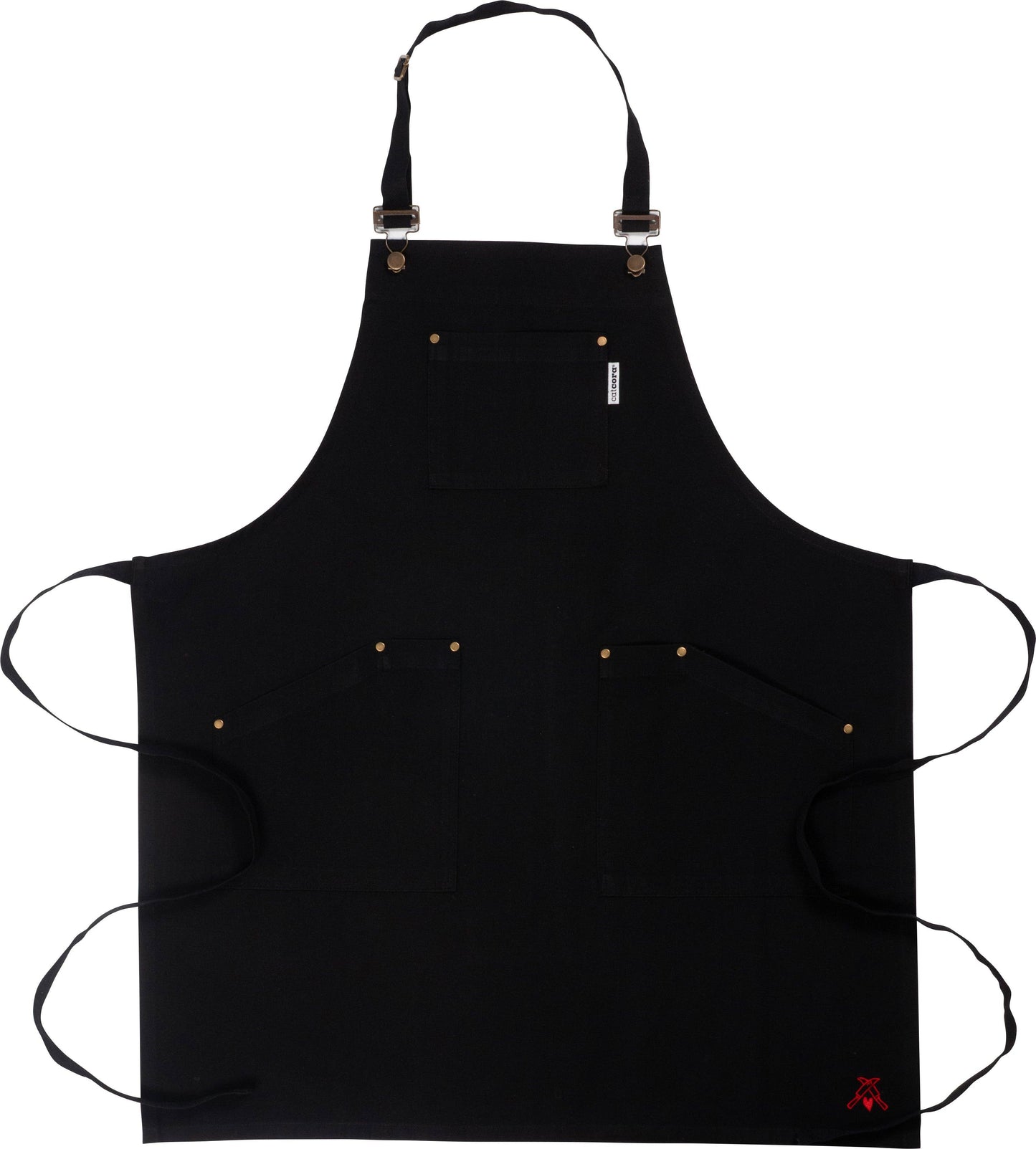 Cat Cora 100% Cotton Stain Proof Adjustable Apron -28" x 36": Black