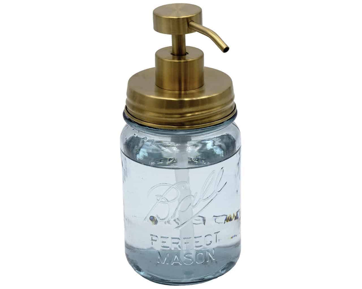 Matte Gold Soap Pump Lid Kit for Regular Mouth Mason Jars (Copy)
