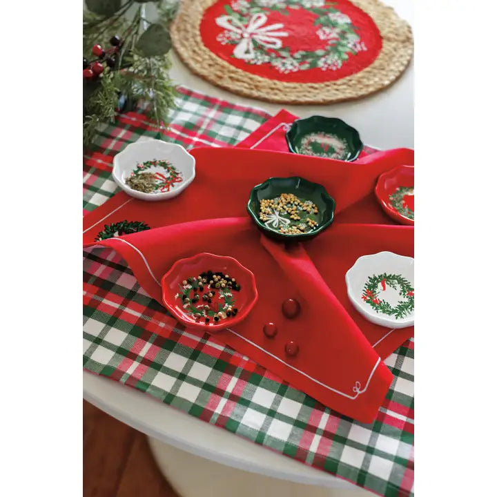 DISHTOWEL SET OF 2 WREATHS