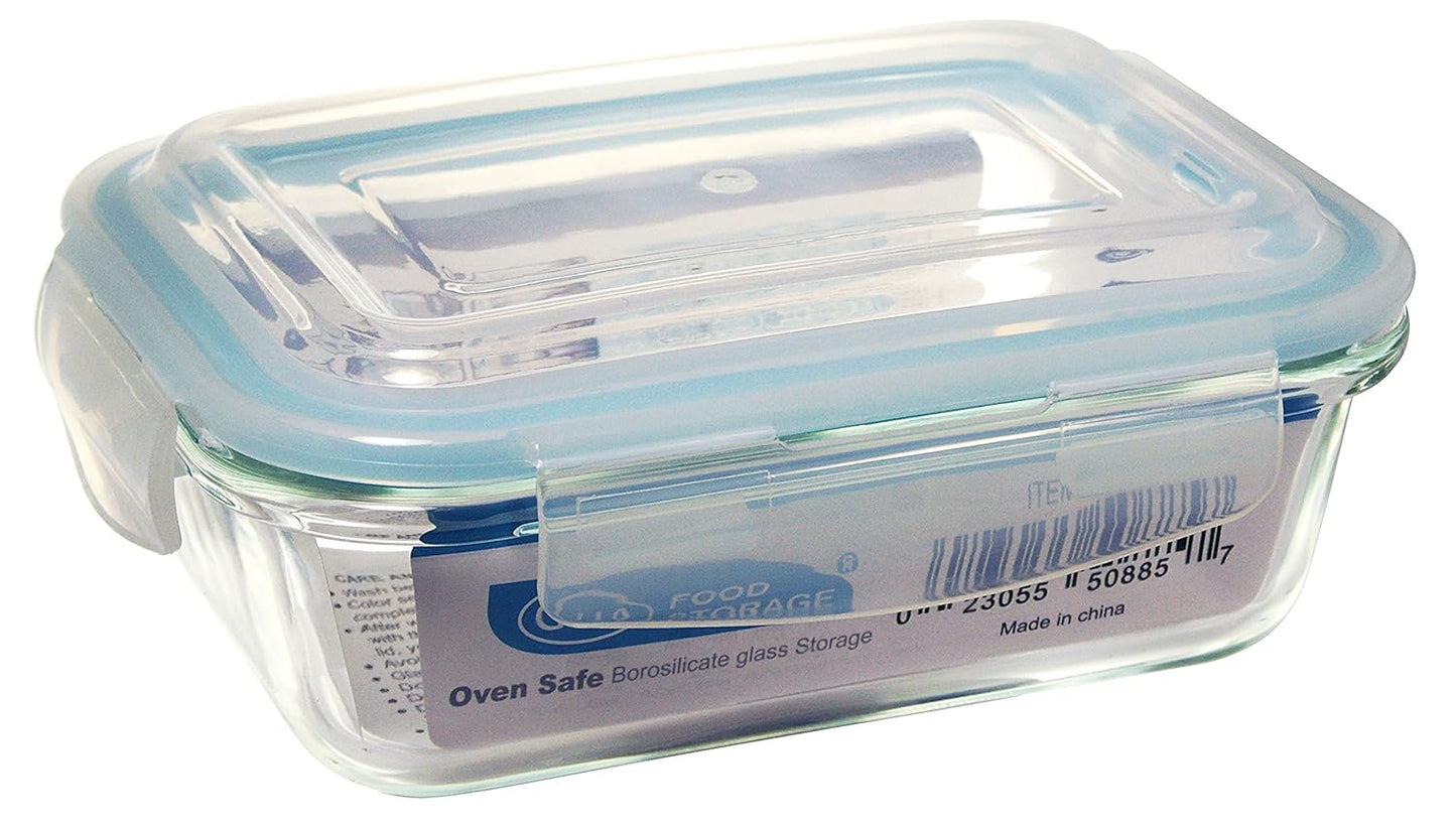 Rectangular Glass Airtight Food Storage Container 21.6 OZ
