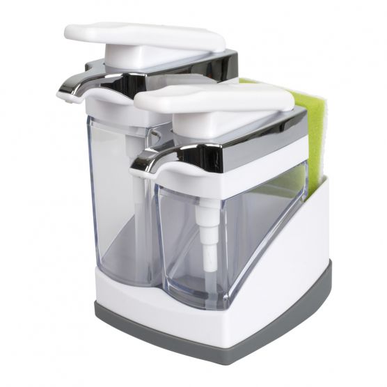 SINK SIDER DUO SOAP DISPENSER WHITE