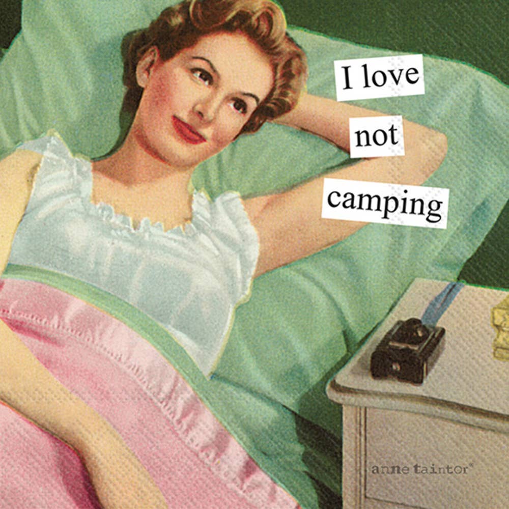 PAPER COCKTAIL NAPKINS NOT CAMPING 20/CT