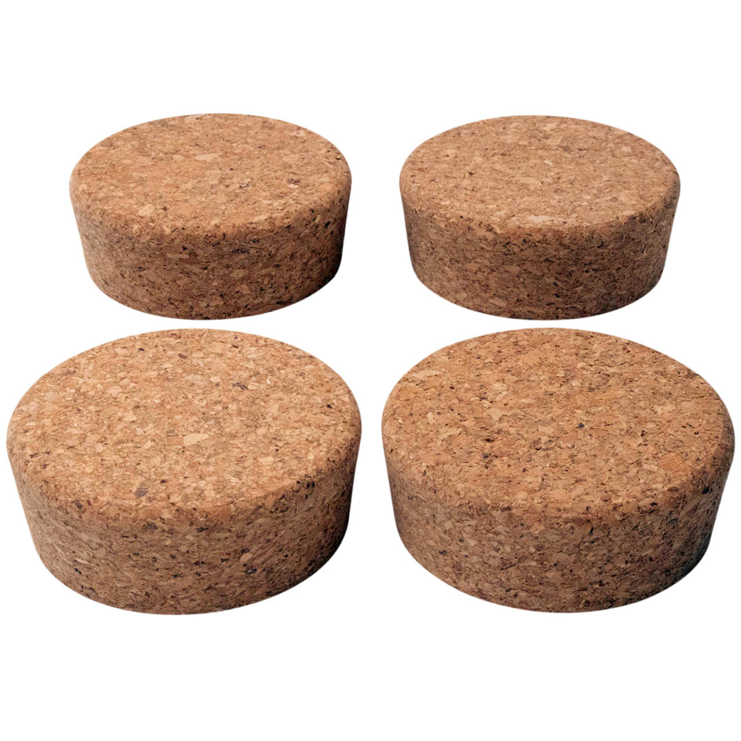 CORK LID / STOPPER FOR MASON JARS 4 PACK: WIDE MOUTH