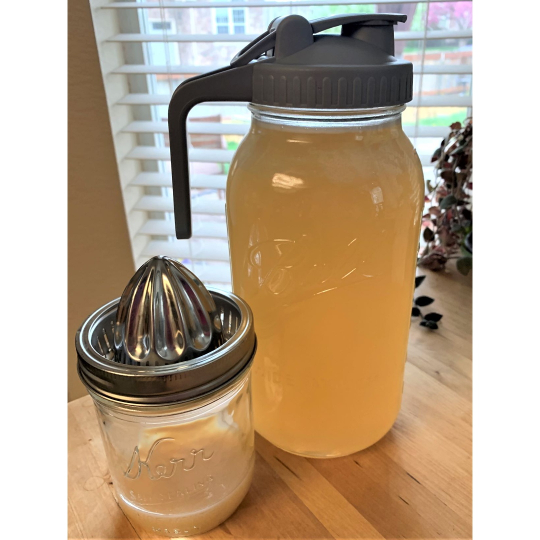 STAINLESS STEEL JUICING LID FOR WIDE MOUTH MASON JARS