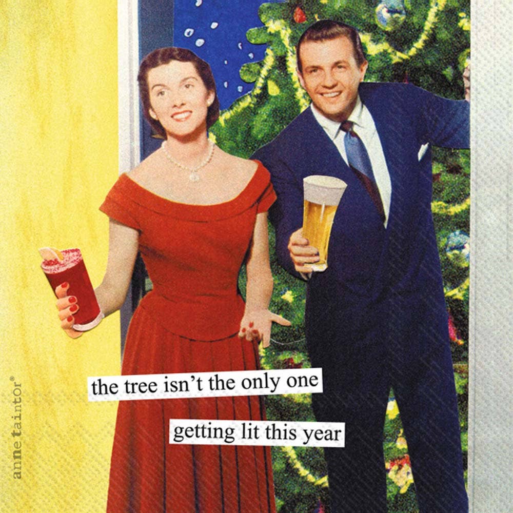 FUNNY COCKTAIL NAPKINS GETTING LIT