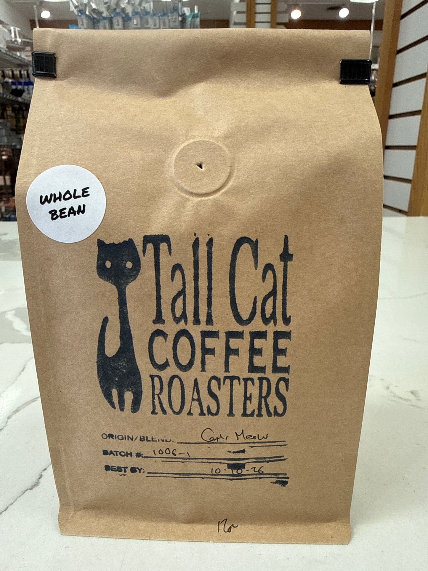 TALL CAT COFFEE ROASTER CATS MEOW-WHOLE BEAN