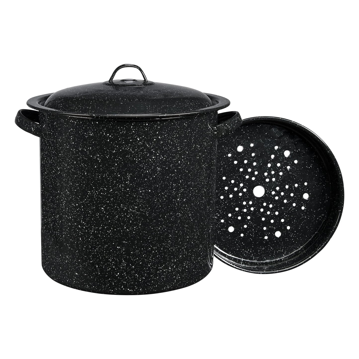 GRANITEWARE TAMALE POT 15.5 QT BLK