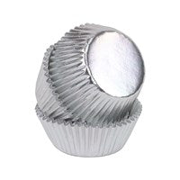 MINI BAKING LINERS 45 CT SILVER