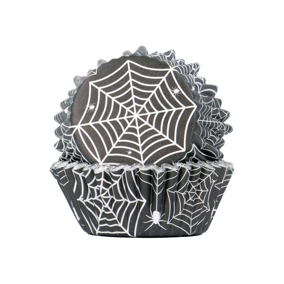 CUPCAKE FOIL LINER SPIDERWEB 30/CT