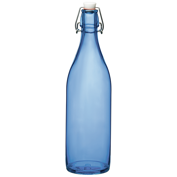 GIARA BLUE GLASS BOTTLE 33 OZ