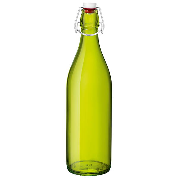 GIARA LIME GREEN GLASS BOTTLE 33.75 OZ