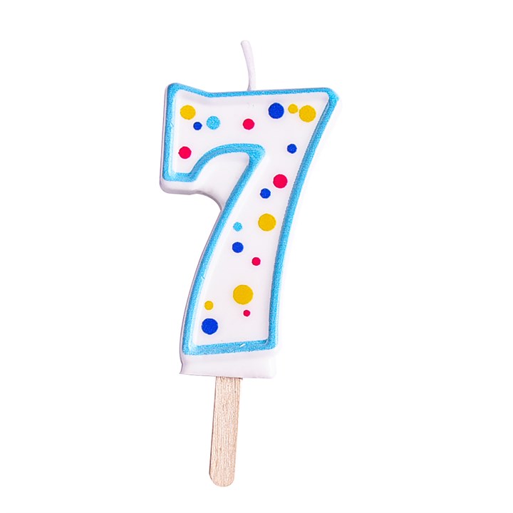 NUMBER 7 CANDLE BLU