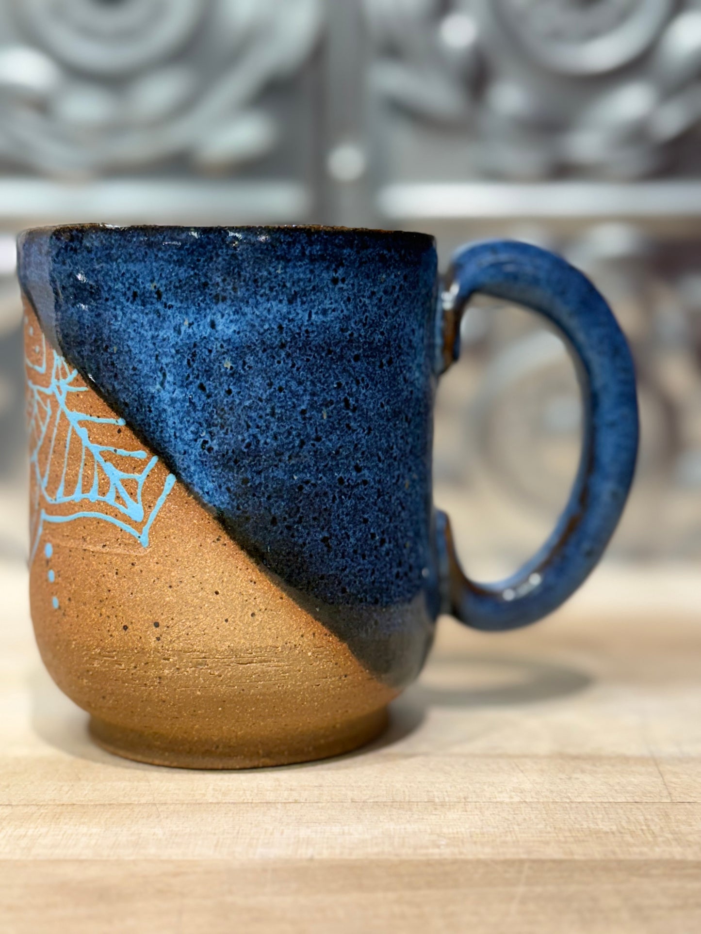 RISING FOREST MUG-BLUE MANDALA