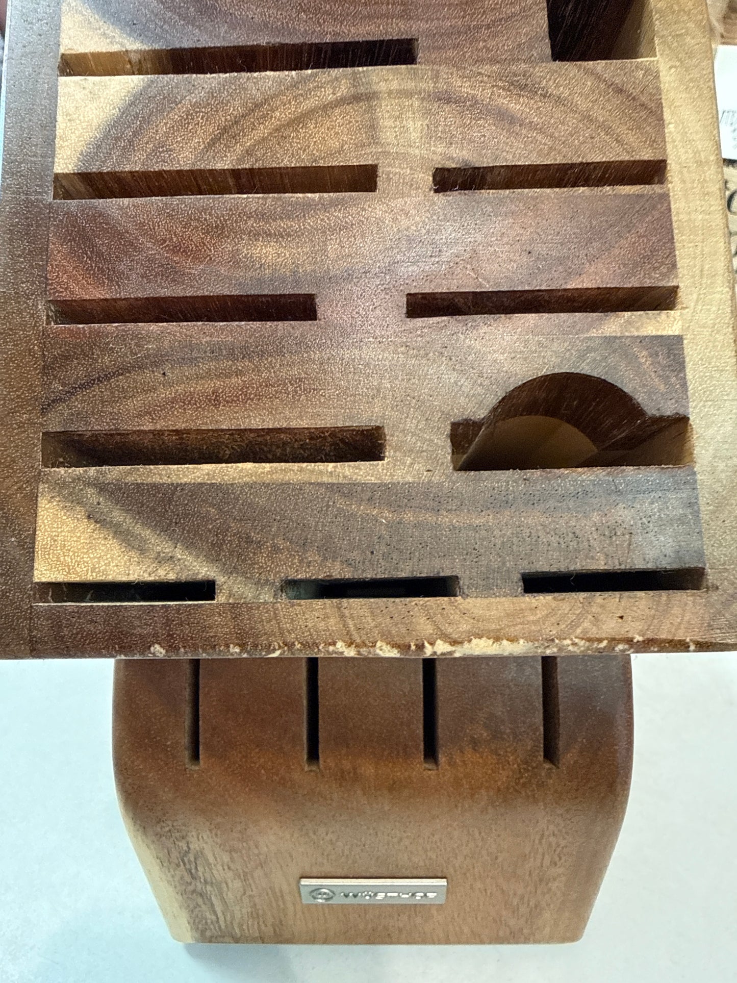 LAST ONE! 15 Slot Acacia Knife Block (Display Model/Slight Imperfections)