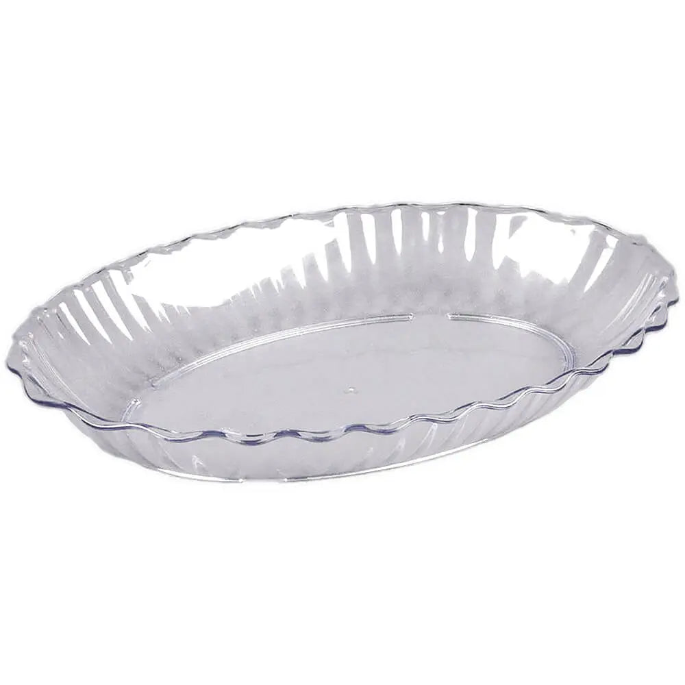 OVAL DELI PLATTER - 11 5/16 X 15 3/16" CLEAR