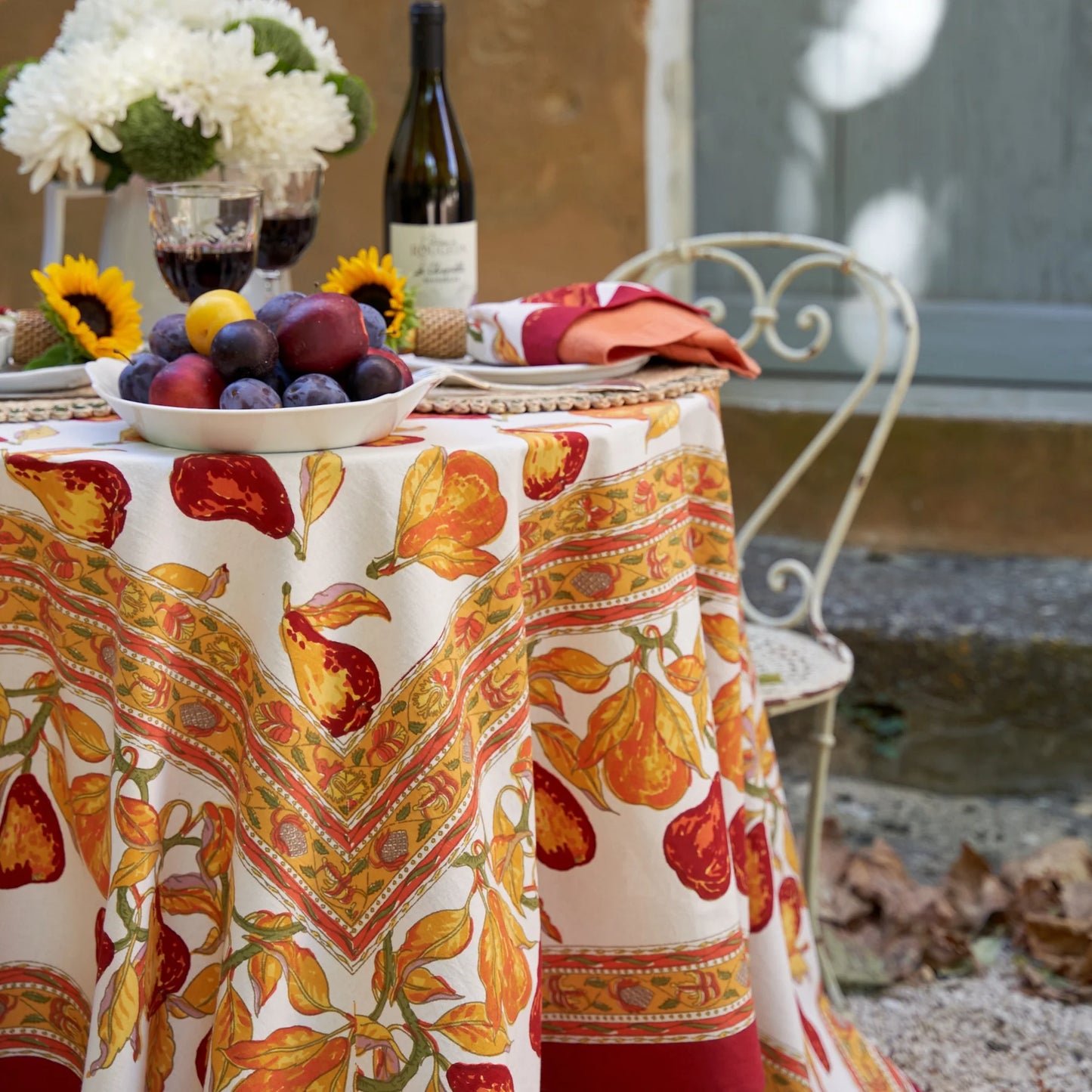 TABLECLOTH 59X59 ORCHARD PEAR