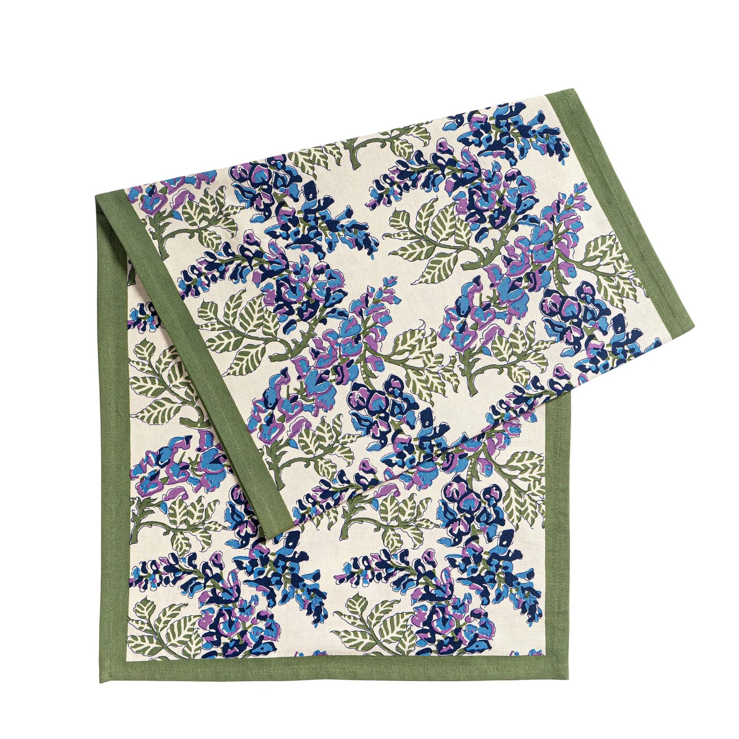 WISTERIA BLUE/GREEN RUNNER 16"X72"