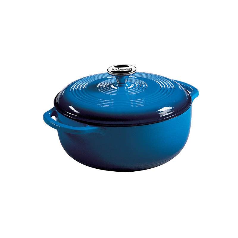 LODGE ENAMELED DUTCH OVEN 4.5QT BLUE