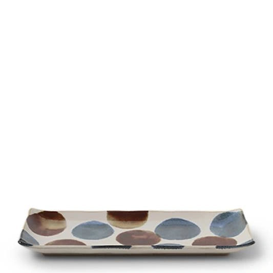 RUSTIC DOTS RECTANGLE PLATE