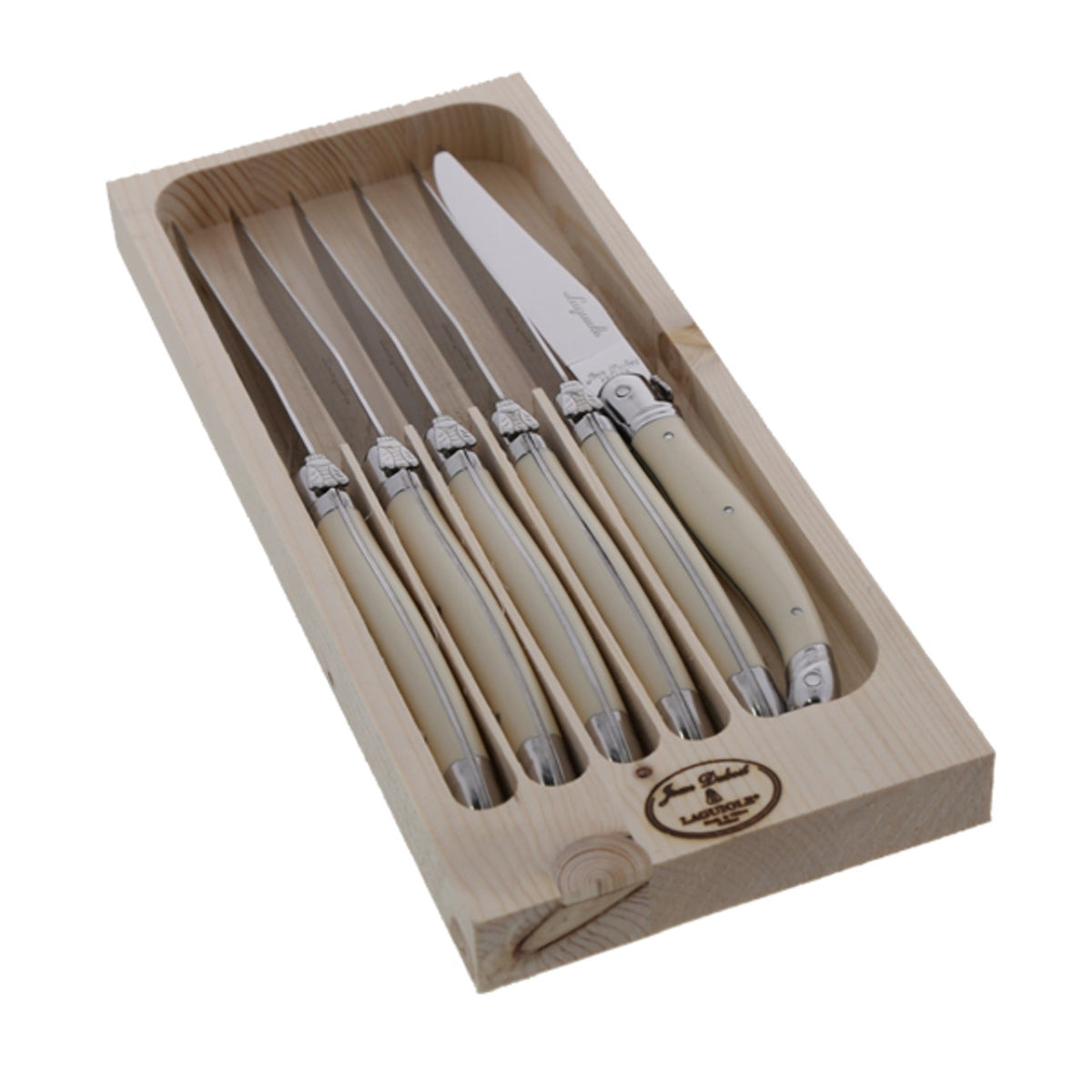 LAGUIOLE KNIFE SET 6 PC IVORY