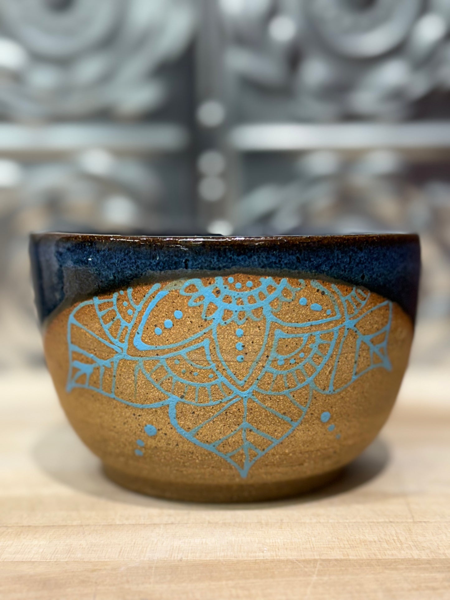 RISING FOREST BOWL- BLUE MANDALA