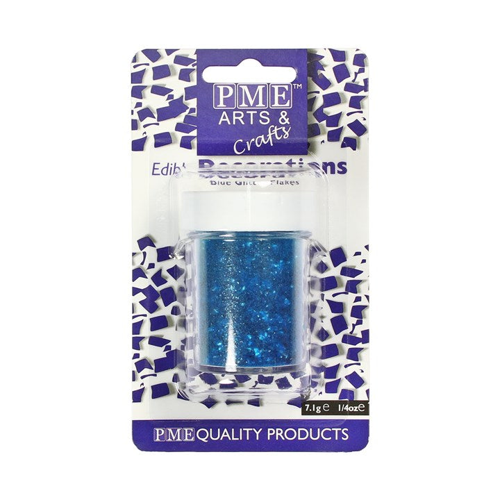 EDIBLE GLITTER FLAKES BLUE