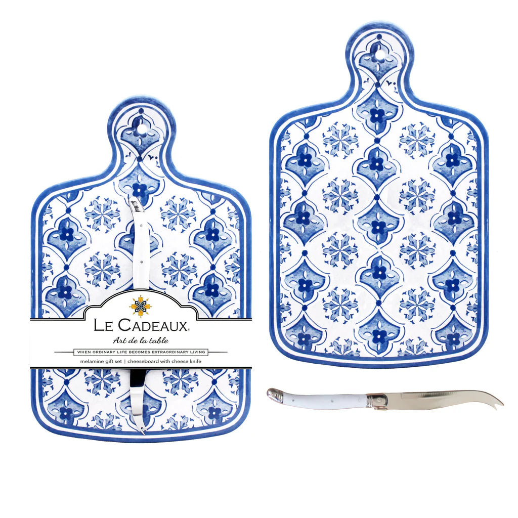 CHEESEBOARD SET MOROCCAN BLUE