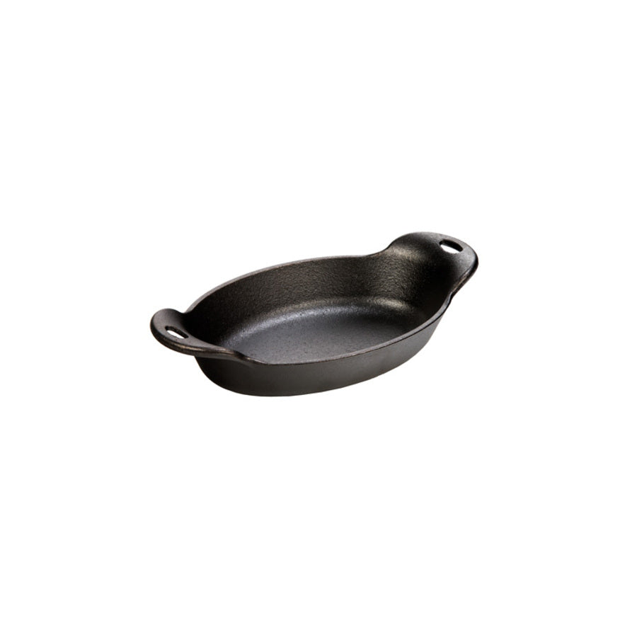 LODGE HEAT-TREATED OVAL CAST IRON MINI SERVER 16 OZ