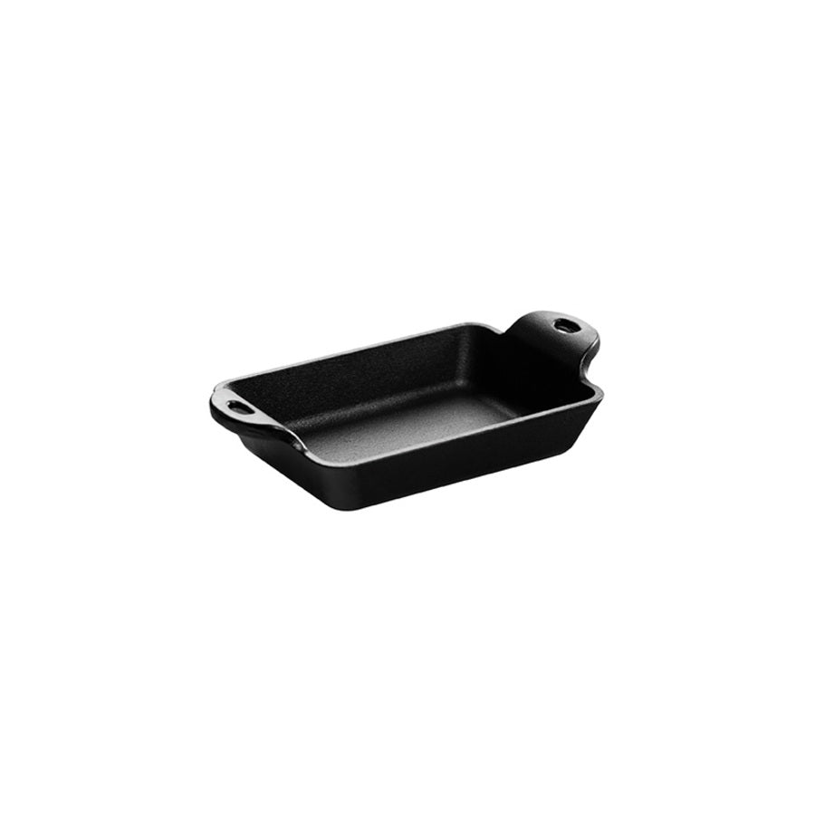 LODGE HEAT-TREATED RECTANGULAR CAST IRON MINI SERVER 10 OZ