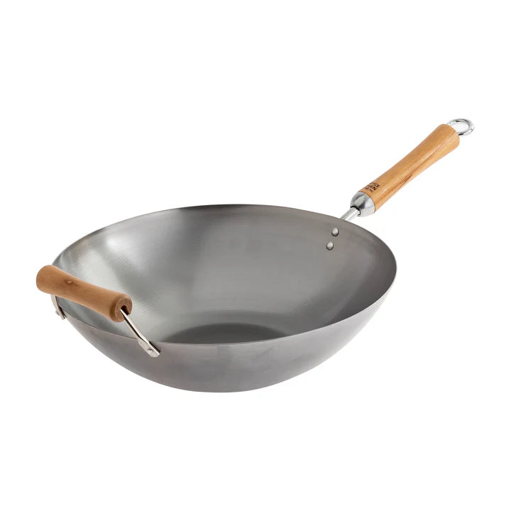 JOYCE CHEN FLAT BOTTOM CARBON STEEL WOK 14"