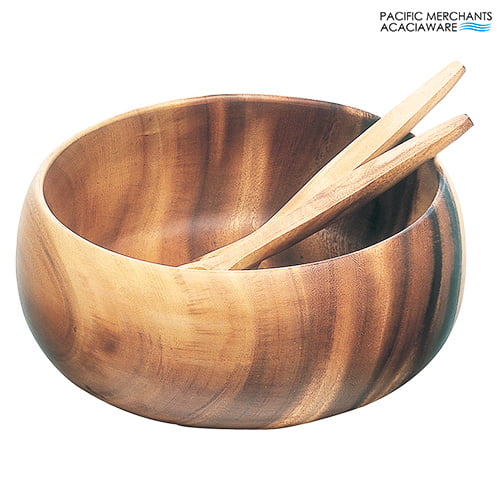 ACACIAWARE ROUND CALABASH BOWL 14" X 6"