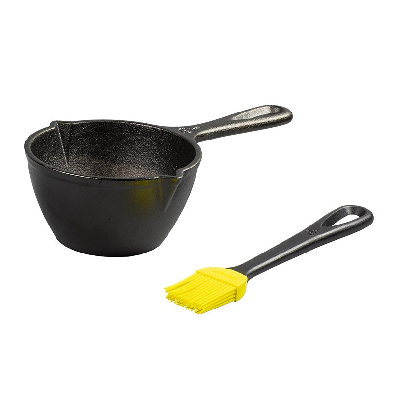 LODGE CAST IRON MELTING POT & SILICONE BRUSH