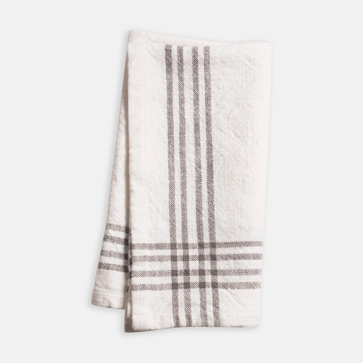 NAPKIN 20"X20" WHT/ GRY STRIPES